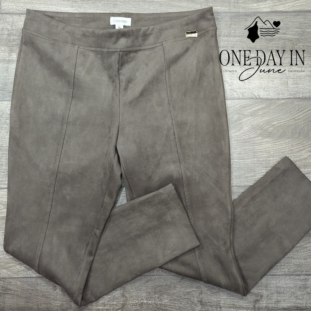 Calvin Klein Faux Suede Pull On Pants Size L